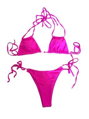 Hot Pink String Bikini Set